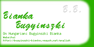 bianka bugyinszki business card